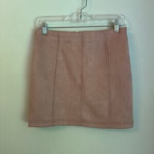 EUC Shinestar pink mauve suede Skirt, women’s small